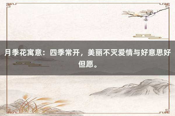 月季花寓意：四季常开，美丽不灭爱情与好意思好但愿。